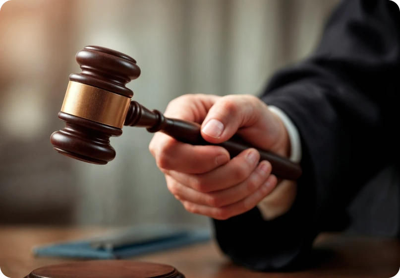 Judge’s gavel representing marital disputes and fraud cases.