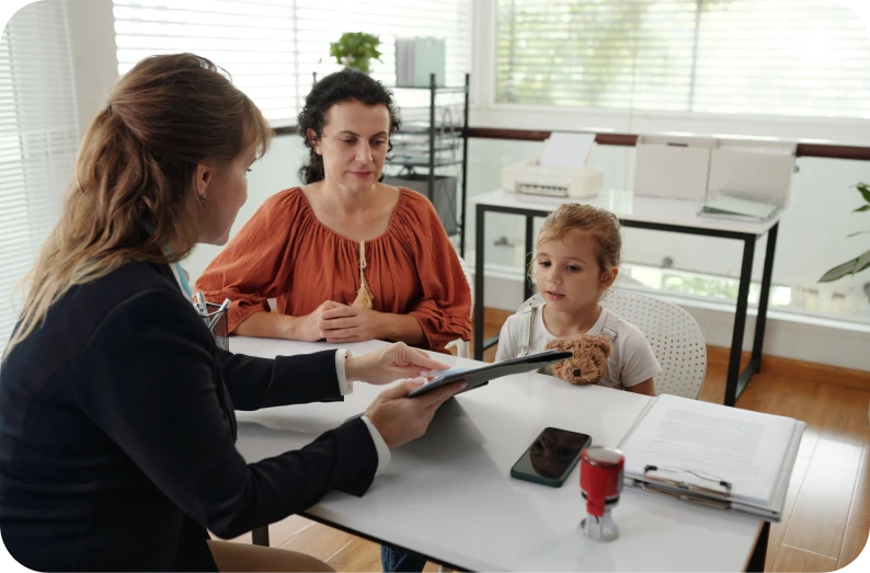 Legal documents related to child support calculation in family law.