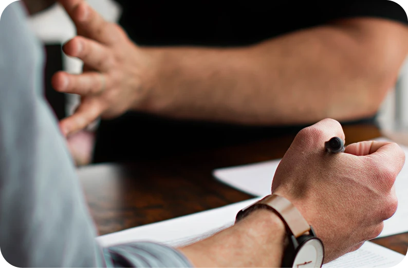 Parents discussing relocation and access rights in a family law context.