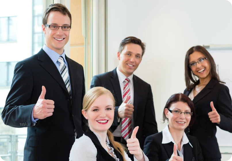 Team of family lawyers collaborating on divorce and family law cases in office.